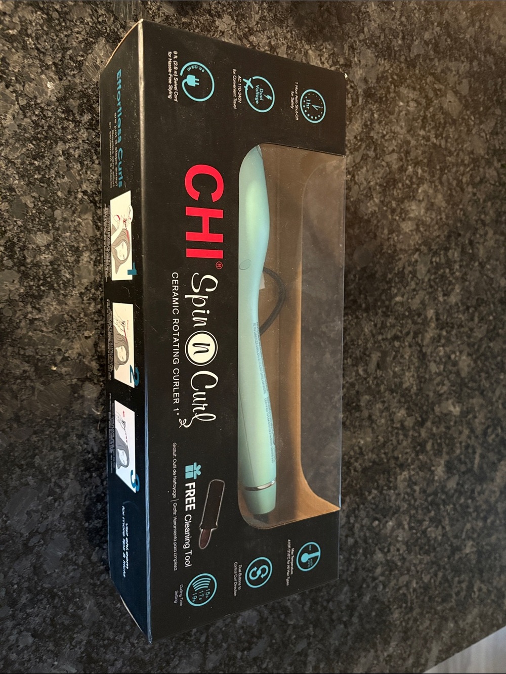 CHI Spin N Curl Ceramic Rotating Curler - Mint